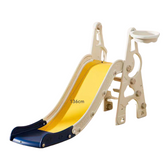 Children's Slide Playground Swings & Slide Combo – Indoor & Outdoor Fun (White, Yellow, Blue)